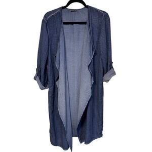NIC+ZOE Blue Open Front Jacket